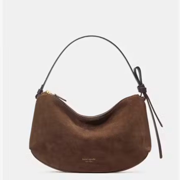 Kate Spade Loop Suede Shoulder Bag (Color: Hot Fudge) - Picture 1 of 6